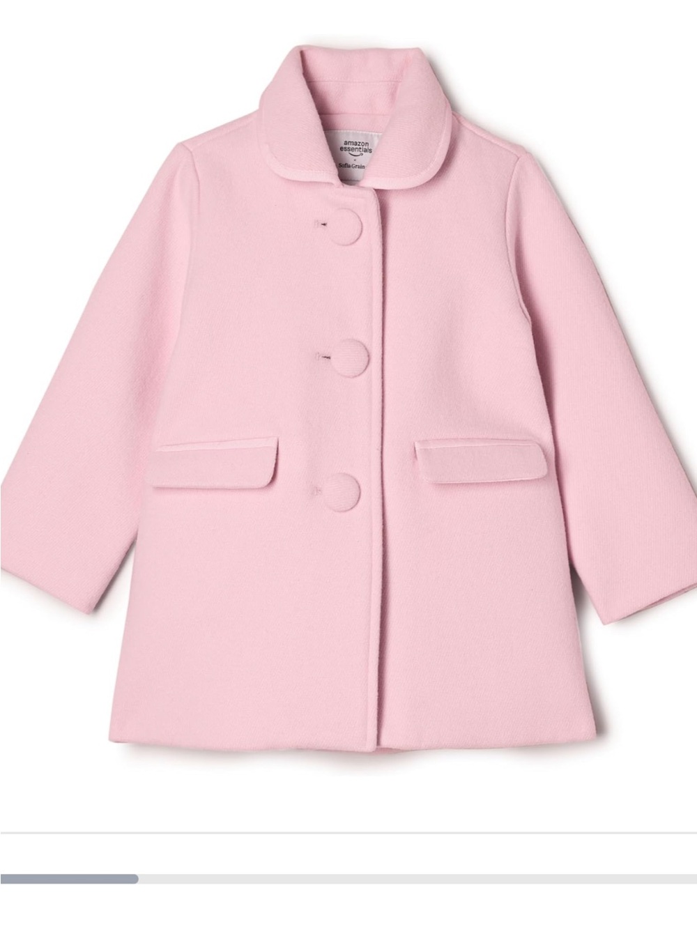 Amazon Essentials Pink Girls' Pea Coat (4T)